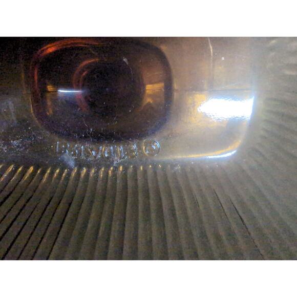 FTDA Amber Glass Candy Dish, Lace Ribbed‎ Pedestal Bowl, VTG Home Decor, Planter - Picture 11 of 11